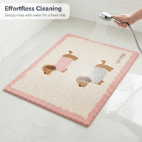 Non-Slip PVC Looped Coil Shower Mat for Bathroom Drainage, Easy Clean