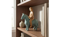 Horse Equestrian Figurine Painted Resin Figurine Decorative Sculpture for Garden Display