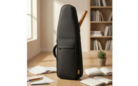 Water-Resistant Bamboo Flute Bag Curved Fit Triangular Flute Backpack Mesh Pocket Wind Instrument Bag Carry Handle