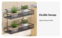 2-Tier Cubicle Rack Easy Assembly Plant Stand Space-Saving for Balcony, Students