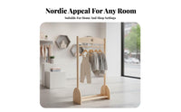 Korean design House-Shaped Clothes Rack unobstructedstanding children's Furniture child-safe Design Garment Stand Space-Saving for children, Toddlers, Parents, Playroom, Bedroom, Small Spaces, Entryway
