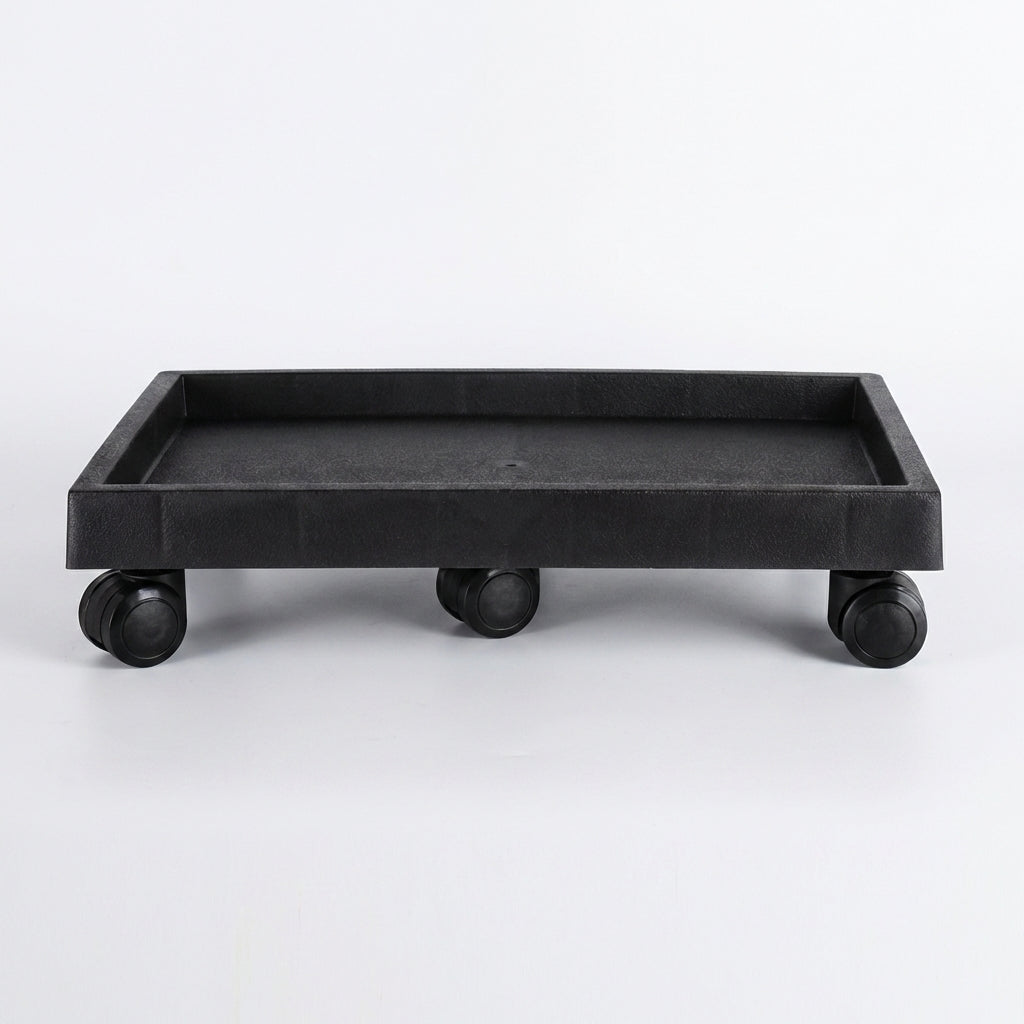 Plant Stand with Wheels, Rectangular Flower Pot Mover with 10 Heavy Duty Casters, Simple Style Moving Plant Pot for Indoor Balcony Garden Floor