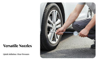 Easy to Use Double Head Tire Inflator Nozzle Long-Lasting Alloy Construction Tire Air Chuck for Truck Drivers, Cyclists, Roadside Emergency