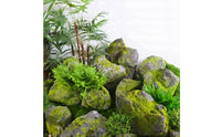 12 Pieces Artificial Moss Rocks Realistic Artificial Moss Stones Prop Lightweight Green for Decorators, Indoor Greenery Scenes