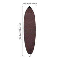 Surfboard Sock Cover Finish Resistant Surfboard Cover Adaptable Fit Striped