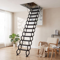 Retractable Attic Staircase Concealed Retractable Attic Ladder Heavy Duty Drop-down Overhead Ladder for Homeowners, Mezzanine