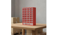 33 Pieces Parts Organizer PP Material Multi-Drawer Storage Bin Adjustable Dividers Wall Mount Tool Cabinet for Mechanics