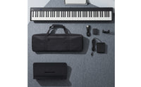 Full-Size Portable Keyboard Piano Rechargeable Piano with Carrying Bag Compact Keyboard with Music Stand for Beginners, Students, Travelers, Travel, Home Practice