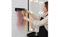 Wall Mounted Hairpiece Holder Rack Sturdy Metal Construction Hair Weft Styling Effortless Setup to Install for Barbershop