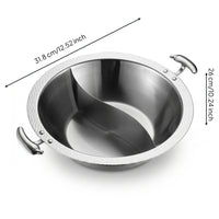 Hammered Texture Yin Two-Compartment Pot Induction Compatible Divided Broth Pot