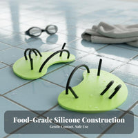 2 Pieces Increases Propulsion Swimming Hand Paddles Builds Strength Swim Training Hand Paddles Improves Technique for Swimmers, Children 6+