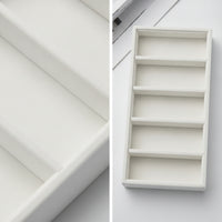 Eyewear Organizer with 5 Compartments Velvet-Covered Eyeglasses Storage Tray Low-Profile Glasses Storage Tray for Drawer, Dresser, Retail Display