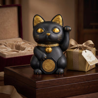 Welcoming Cat Classic Resin Auspicious Cat Cute Ornament for Desktop