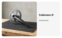 Single Speed Crankset Wear Resistant Chainring Guard Sturdy Bike Chainring with Crank Arm for Cyclists, Mountain Biking, Road Biking, City Commuting