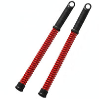 2 Pieces High Elasticity Cordless Battle Rope Calorie-Burning Burning Ropeless Battle Rope Portable Coil Resistance Bar Secure Grip for Aerobic Exercise