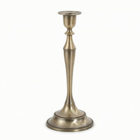 Elegant Candlestick Holder with Beaded Edge Slender Taper Candle Holder Decorative Metal Candlestick Sturdy for Wedding Planners