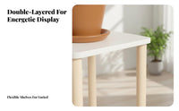 Floor-Standing 2-Tier Planter Rack Minimalist aesthetic Tiered Plant Stand Space-Saving Home Decoration adaptable Use for Homeowners, Apartment Dwellers, Office Workers, Living Room, Indoor, Balcony, Bedroom