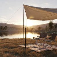 Telescopic Tarp Pole Portable Aluminum Alloy Shelter Pole Adjustable Tarp Poles Sturdy Duty Retractable Shelter Rods for Campers