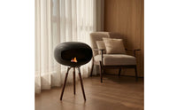 Tripod Fireplace Freestanding Liquid Biofuel Fireplace Matte Black for Terrace