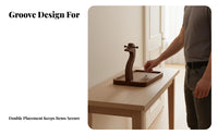 Multi-Functional Design Entryway Valet Tray Nature Inspired Solid Wood Band Dish Strong Load-Bearing for Desktop, Dresser Top, Bedside Table