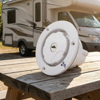 Lockable RV Water Inlet Circular Cap Unpressurized RV Water Inlet Opening for Recreational Vehicle Builders, Trailer Modification