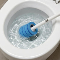 No-Drill Wall-Mounted Toilet Brush 360-Degree Cleaning Replaceable-Head Toilet Brush Compact