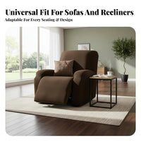 Recliner Cover Flexible Fit Slipcover Full Coverage Chair Protector for Pet Owners, Home Residents, Living Room, Home, Bedroom
