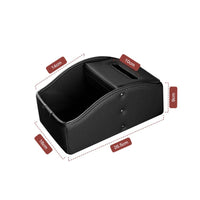 Leather Texture Car Armrest Tissue Box Easy Installation Car Console Organizer with Tissue Box Stable and Secure for Ride-Share Drivers