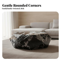 Minimalist design Faceted Pedestal Table Modern Design Living Room Furniture Italian Inspired Sculptural Base for Interior Designers, Apartment Dwellers, Art aficionados, Villa, Lounge Area, Reception Hall, Office