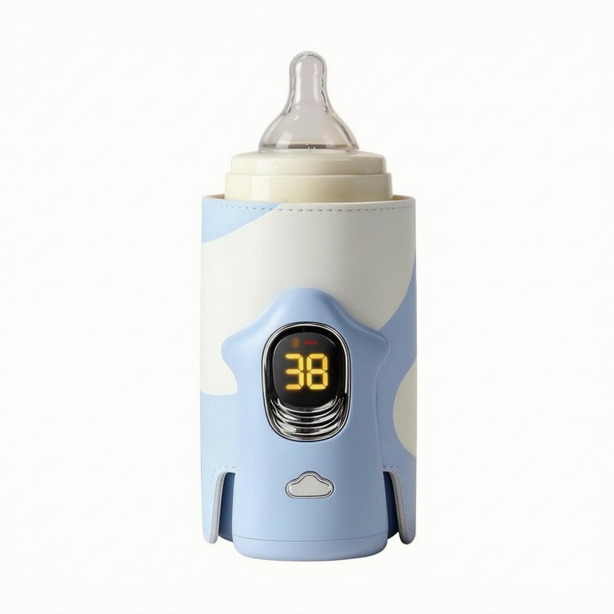 Adjustable Temperature Portable Electric Bottle Warmer Fast Heating Portable Baby Bottle Warmer Compact for Parents, Babies, on the Move