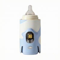 Adjustable Temperature Portable Electric Bottle Warmer Fast Heating Portable Baby Bottle Warmer Compact for Parents, Babies, on the Move