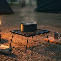 Folding Bbq Table Heat-Resistant Camping Bbq Table Iron Outdoor Furniture for Picnic