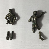 跨境热款断裂人物墙饰欧美式工业风家居墙壁隔断仿铜装饰品小摆件