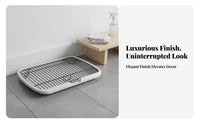 Indoor Dog Potty Tray Detachable Design Dog Potty Tray with Grate Puppy Litter Box with Spray Guard Non-Slip Bottom