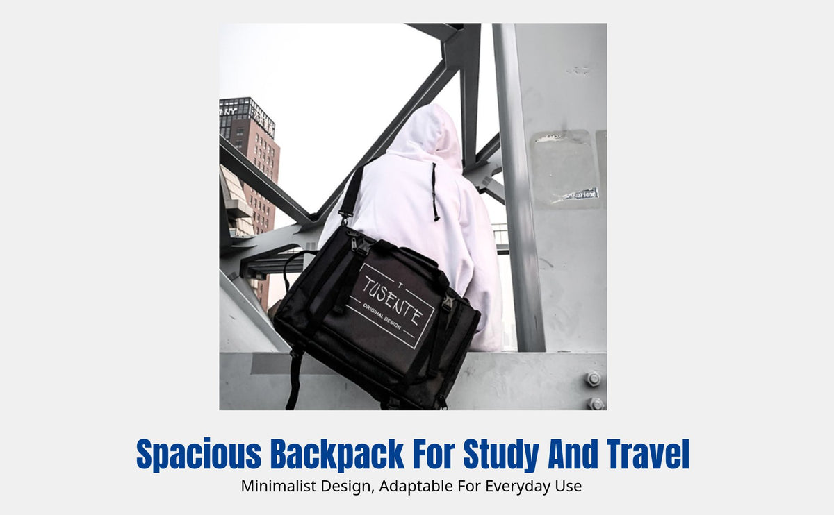 Trendy Multi-Functional Backpack, Large Capacity, Student Travel Bag, Unisex, Oxford