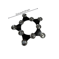 Star Tambourine Lightweight Jingle Disc Tambourine Disc Easy to Use Percussion Accessory Ergonomic for Percussionists