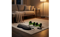 Double-Wheel Roller with Resistance Cord Non-Slip Abdominal Wheel Stable for Beginners