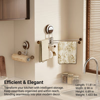 Dish Cloth Holder with Suction Cup for Sink Area, Rotating Stainless Steel Rag for Small Kitchen Organization