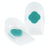 Silicone Heel Pad Cushioned Heel Cup Insert Foot Support Transparent Gridded Underside