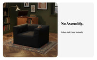 Removable and cleanable Cover Lowsupport Upholstered Armchair Wabi-Sabi Design Accent Chair Japanese design Indoor Furniture Nordic Aesthetic for Interior Designers, Hotel Managers, Living Room, Bedroom, perusing corner, Reception Area