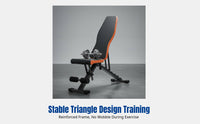 Sit Up Bench, Dumbbell Bench, Multi-Functional Foldable Fitness Chair, Abdominal Exercise Equipment, Adjustable Incline, Home Gym
