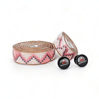 2 Pieces Anti-Slip Woven Handlebar Tape Sweat-Absorbing Braided Bar Tape Breathable Handlebar Wrap with End Plugs Cushioned for Commuters, Road Bikes, Long Rides