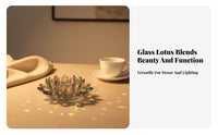 Light Reflecting Crystal Lotus Candle Holder Creates Romantic Atmosphere Crystal Lotus Tealight Holder Easy to Clean for Homeowners, Parties