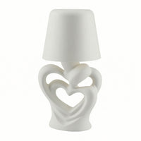 Decorative Heart-Embrace Table Lamp Compact Heart Shaped Table Lamp Ambient Light Cute for Nightstand