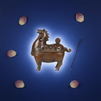 Brass Horse Fragrance Burner Auspicious Design Astrological Horse Fragrance