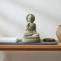 Spiritual Decor Buddha Statue Peaceful and Calming Resin Buddha Figurine Excellent Gift Idea Zen Meditation Statue Detailed Craftsmanship for Meditators, Mindful Movement Practitioners, Tea Room, Office Desk