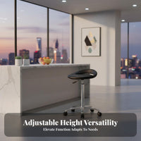 Cushioned Seat Adjustable rotate Bar Stool With Backrest Adjustable rotate tavernstool Built-in Footrest Counter Chair Stable Pedestal Base for broadcast Streamers, Adults, Homeowners, Reception Desk, Cafe, Studio, Kitchen Island