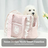 Multiple Carrying choices Soft-Sided Mesh travel enclosure Lightweight Design Pet Travel Bag Airline Compatible pet Transporter Internal Safety Leash for Small Dog Owners, Travelers, Airports, veterinarianerinarian Visits, Public Transport, Car Trips