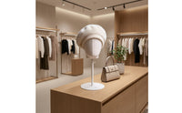 Mannequin Head with Metal Base Pin-Compatible Styling Head Stand textileCovered Hairpiece Stand for Hair Salons