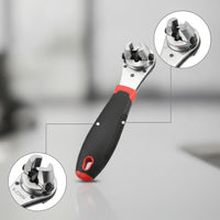Metric Adjustable Ratcheting Wrench Ergonomic Wrench with Ratchet Compact Spanner Chrome for Mechanics, Car Maintenance